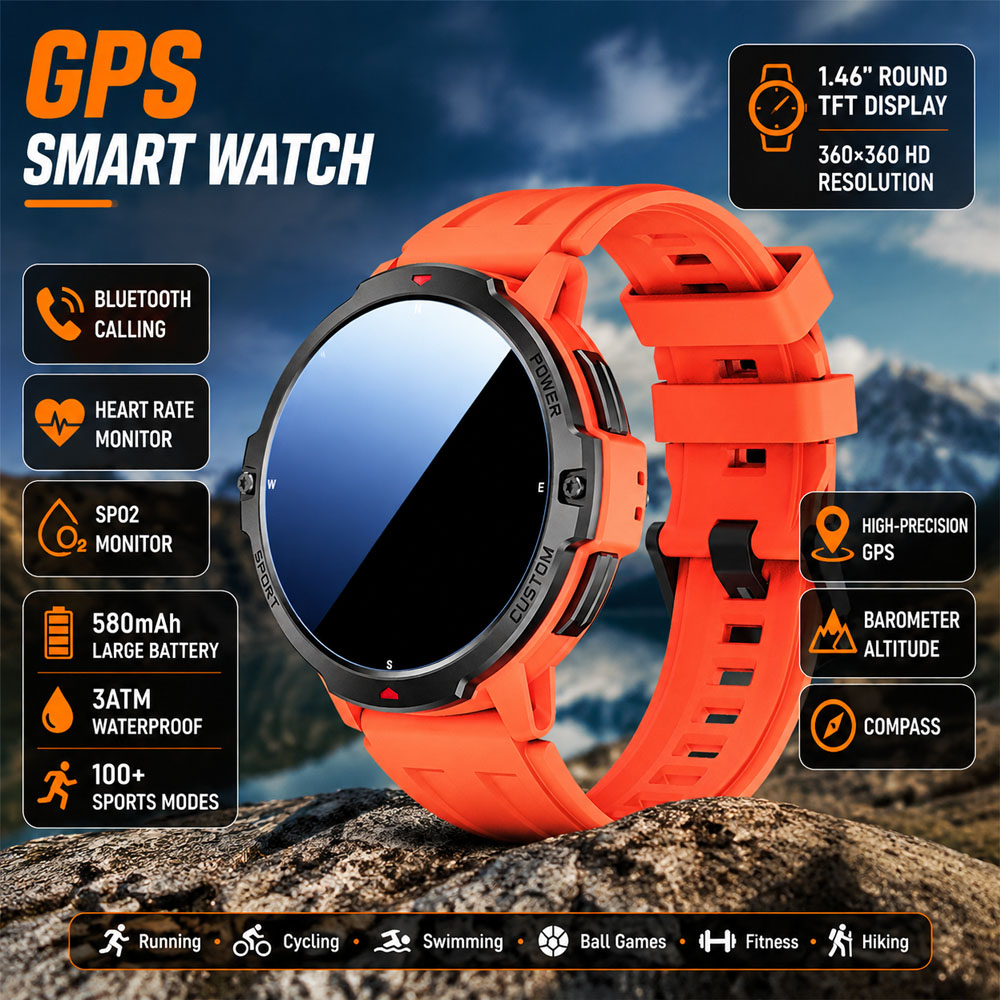 Smartwatch Timex Watches For Men - NUOVO Smartwatch GPS Militare con Giroscopio