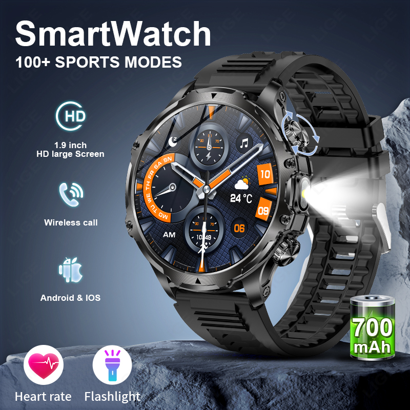 Smartwatch Timex Watches For Men - LIGE Smartwatch Militare Da Uomo 1.9