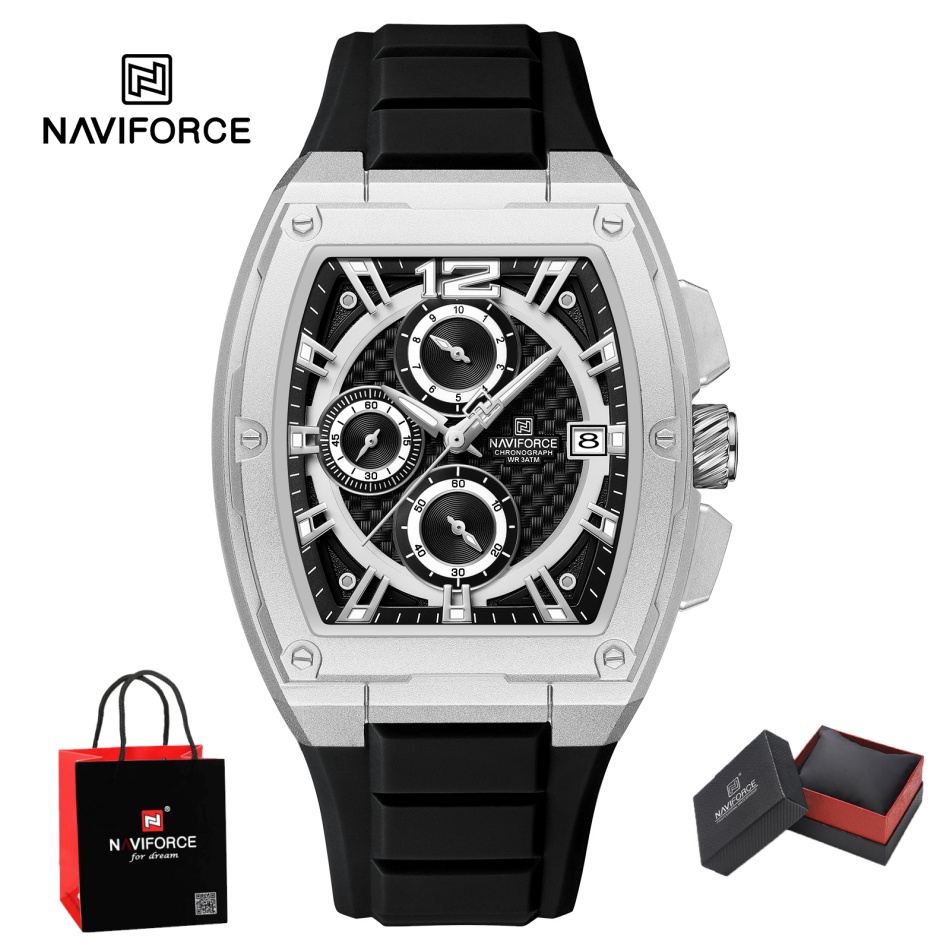 Silicone Sport Band - NAVIFORCE Orologio sportivo da uomo di