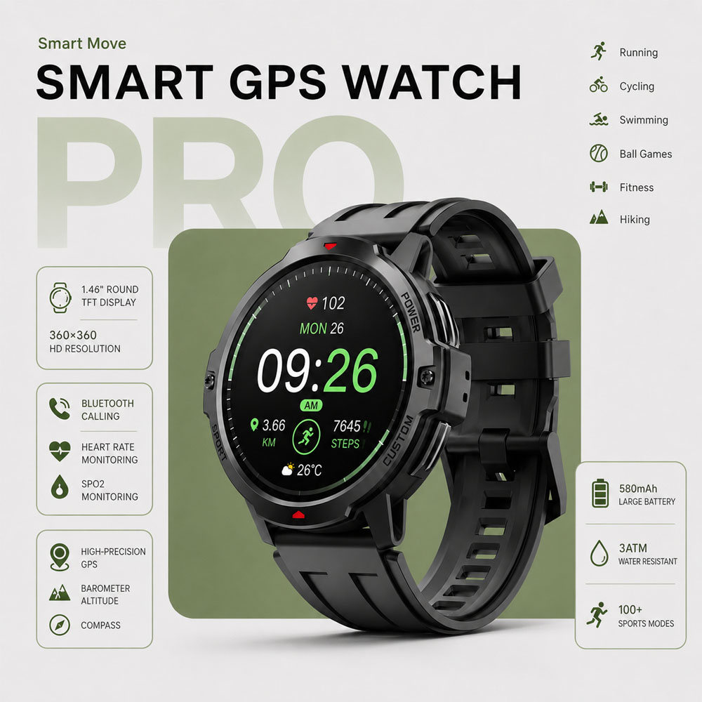 Smartwatch Timex Watches For Men - NUOVO Smartwatch GPS Militare da 1,46