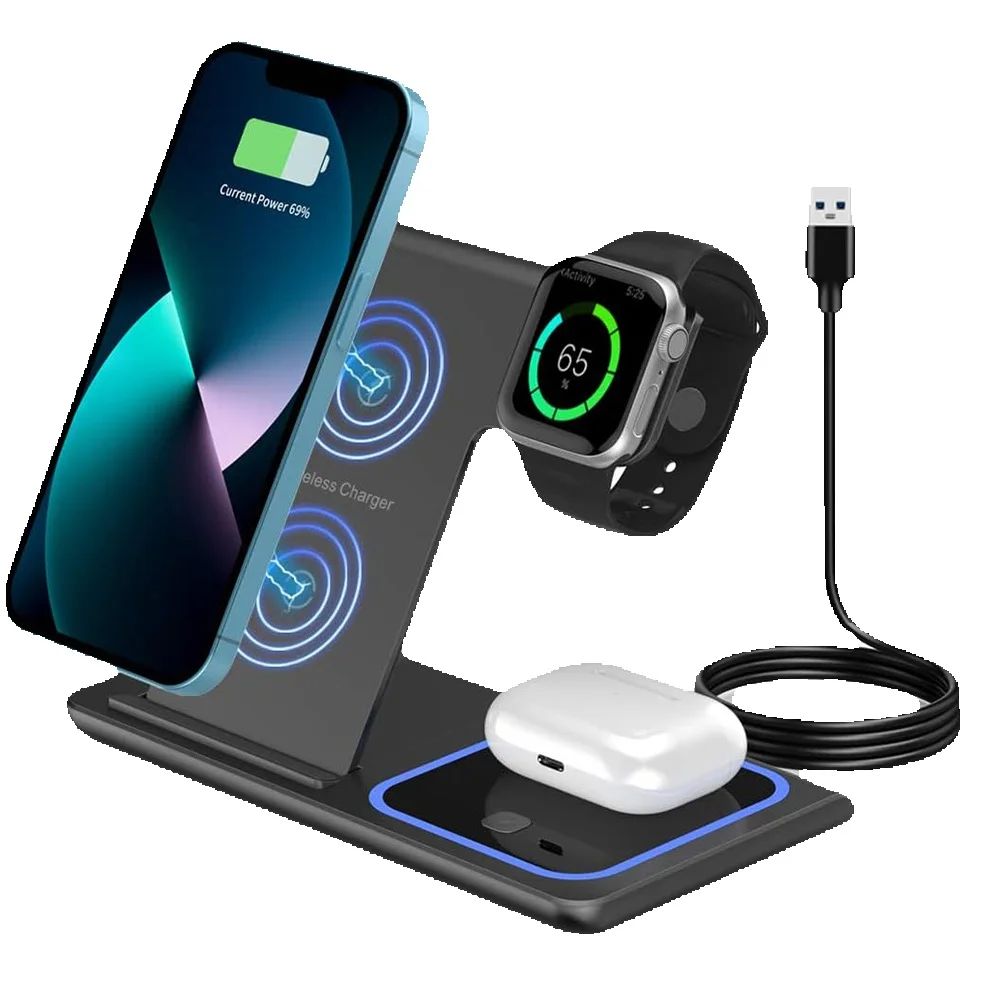 Watch 7 Smartwatch Iphone - Caricatore Wireless Veloce 3 in 1