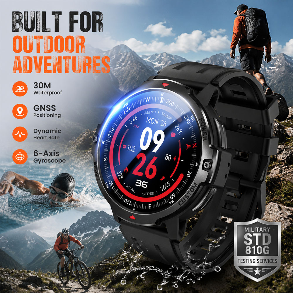 Smartwatch Timex Watches For Men - NUOVO Smartwatch GPS Militare con Giroscopio