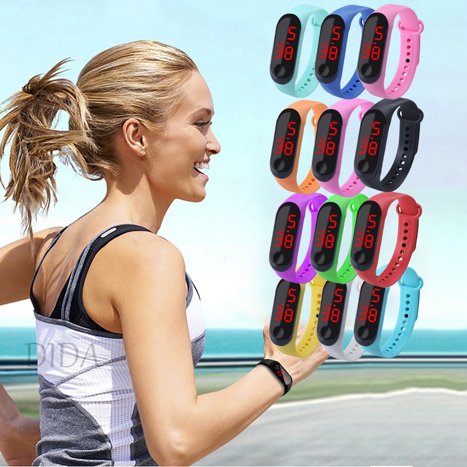 Smartwatch Digital Watches For Kids - Orologio sportivo da esterno con cinturino