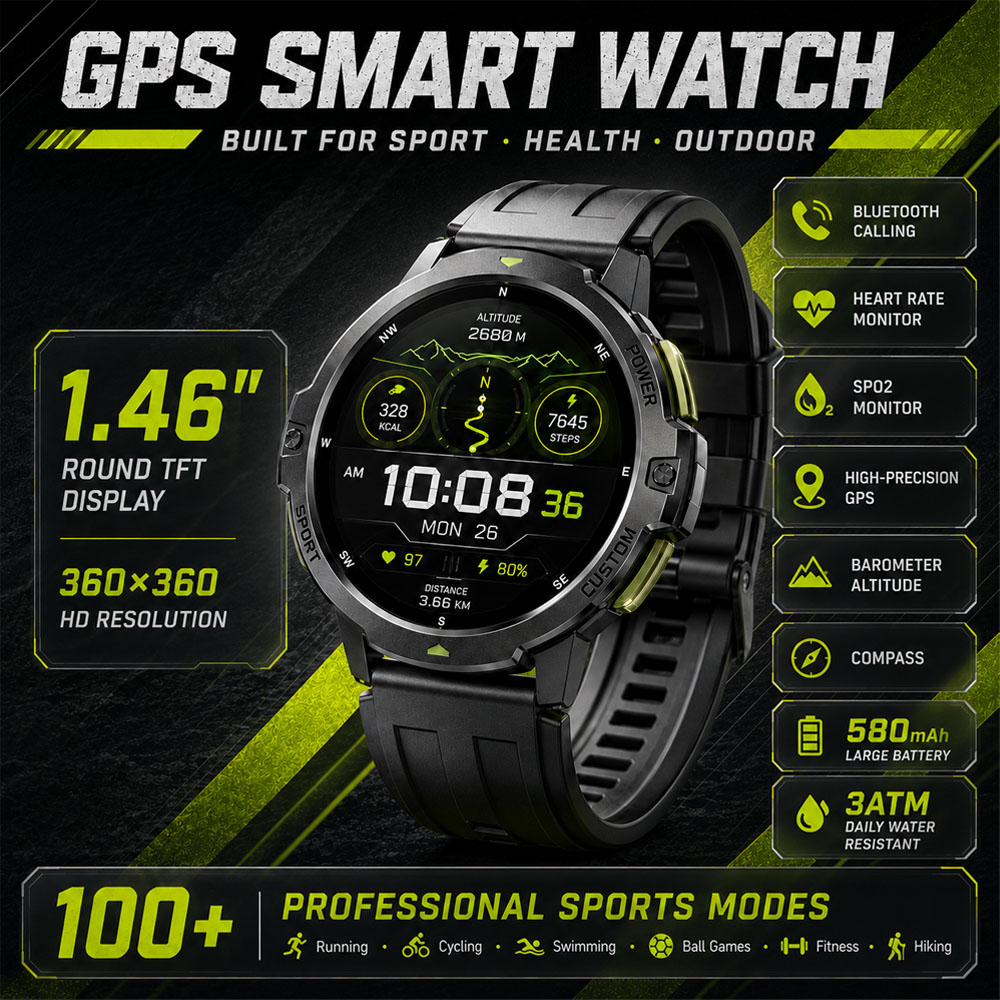 Smartwatch Timex Watches For Men - NUOVO Smartwatch GPS Militare Impermeabile 3ATM