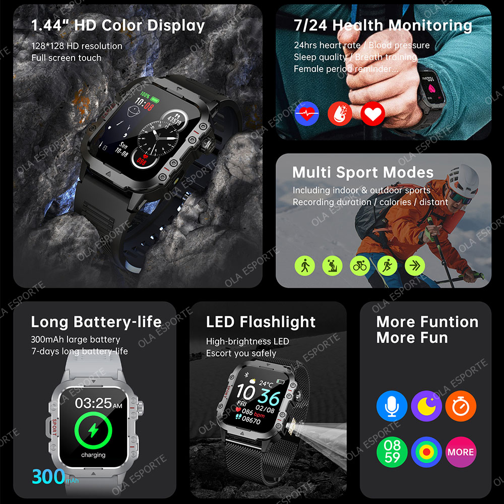 Nuovo Smartwatch Militare Robu - Smartwatch Rugged Watches For Men recensione e prezzo
