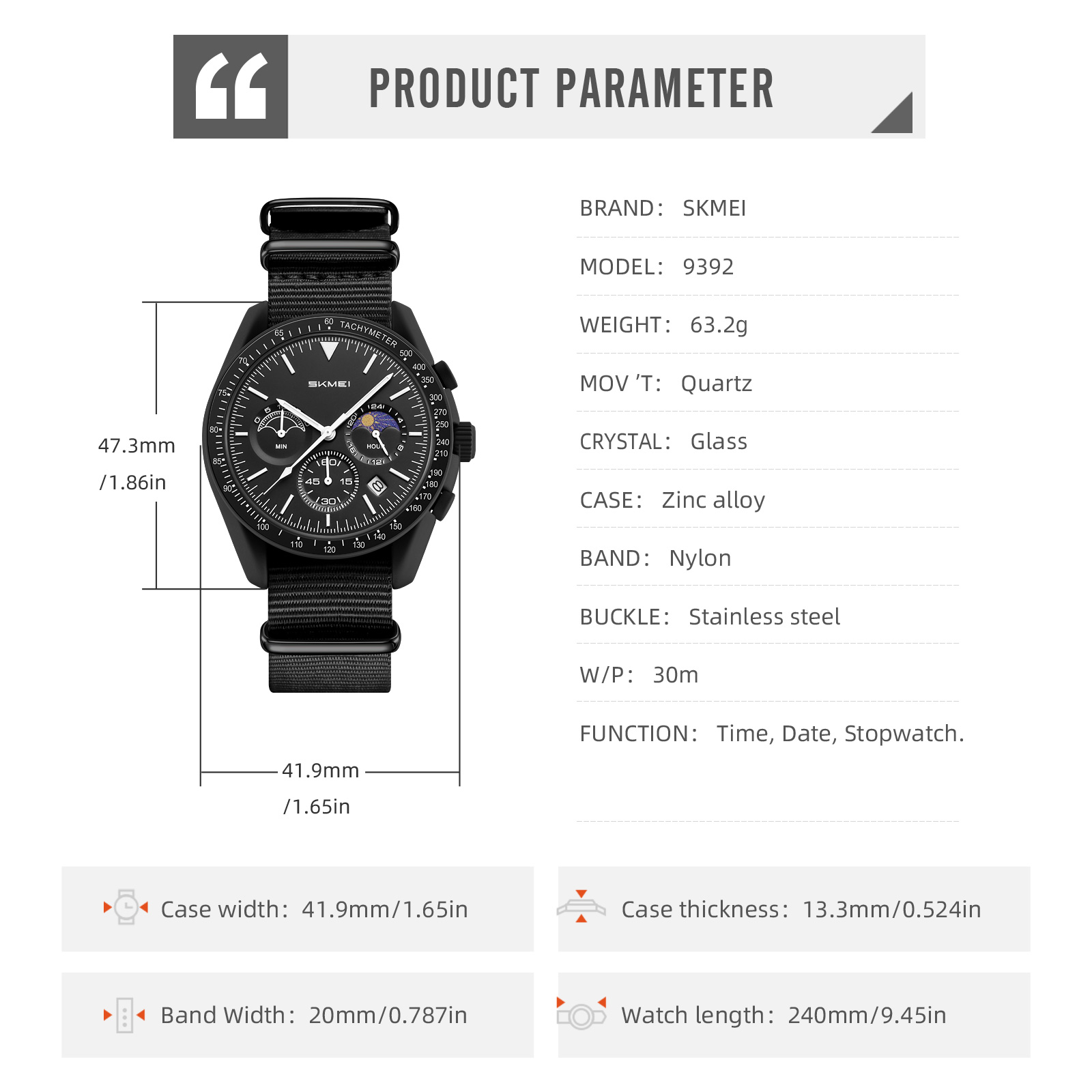 SKMEI 9392 Orologio da Polso d - Smartwatch Casual Watches For Men recensione e prezzo