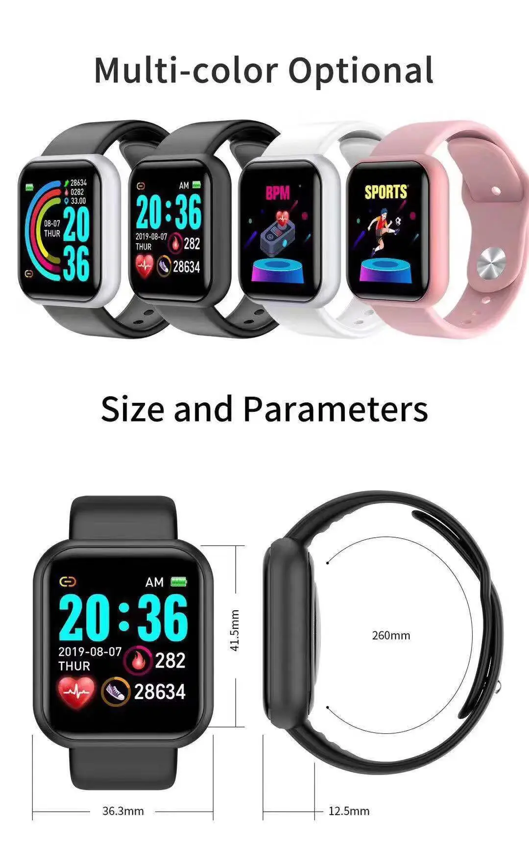 Smartwatch D20 Pro da uomo Y68 - Watch Smartwatch Android recensione e prezzo