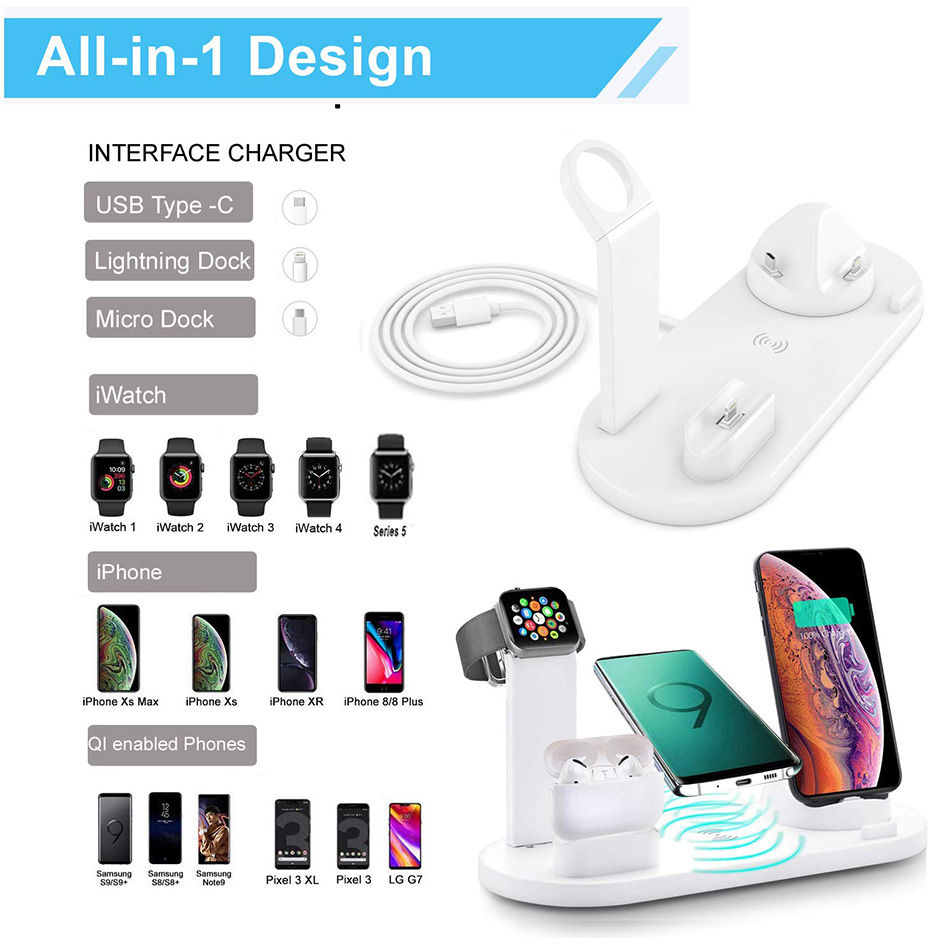 Caricatore Wireless 7 in 1 con - Watch 7 Smartwatch Iphone recensione e prezzo