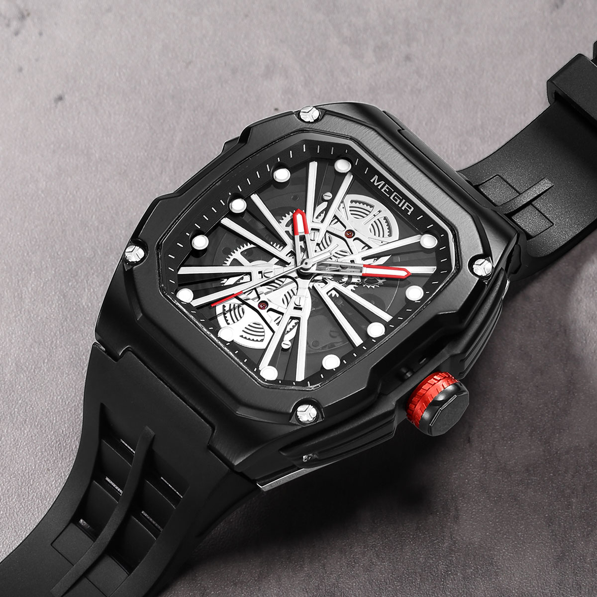 Orologio da uomo meccanico sch - Silicone Sport Band recensione e prezzo